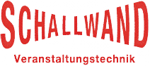 „Schallwand Veranstaltungstechnik“-Logo, zur Startseite